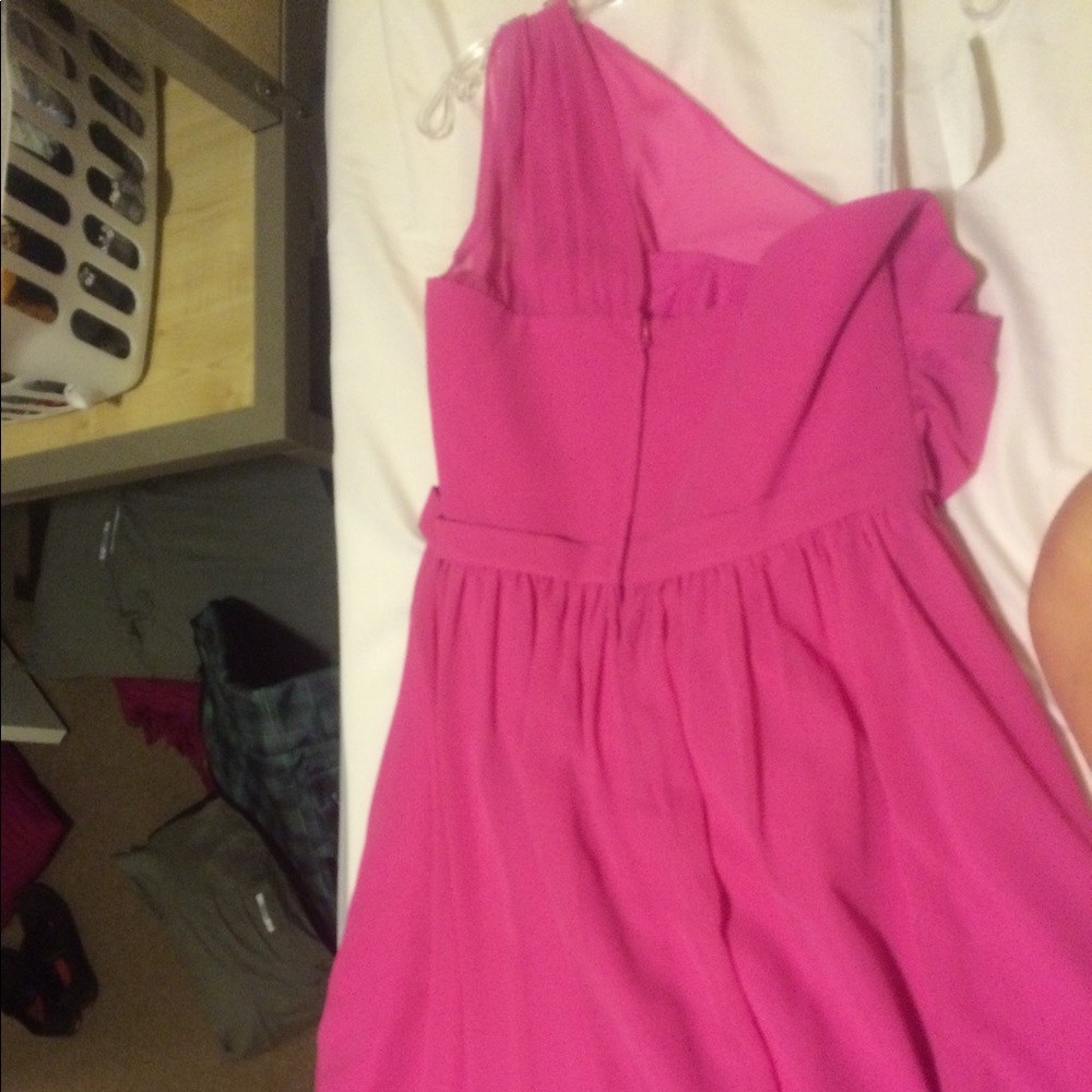 Short, Pink Bridesmaid Dress